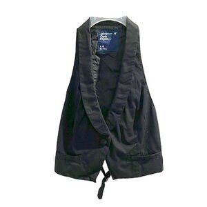 Single button black vest